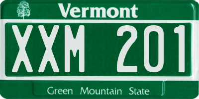 VT license plate XXM201
