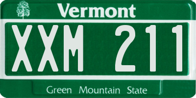 VT license plate XXM211