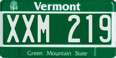 VT license plate XXM219