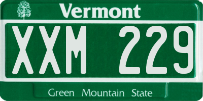 VT license plate XXM229