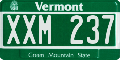 VT license plate XXM237