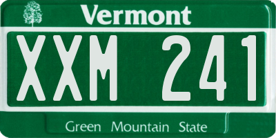 VT license plate XXM241