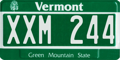 VT license plate XXM244