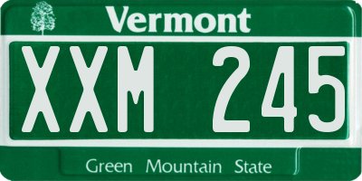 VT license plate XXM245