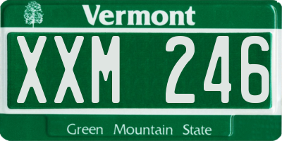 VT license plate XXM246