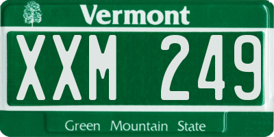 VT license plate XXM249