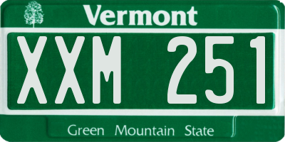 VT license plate XXM251