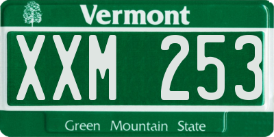 VT license plate XXM253