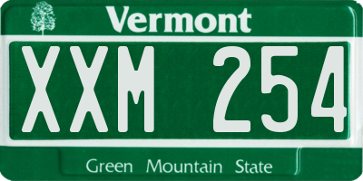 VT license plate XXM254
