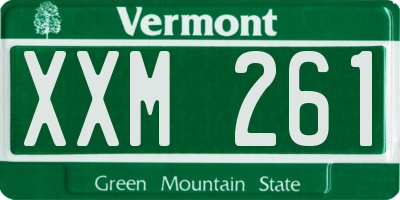 VT license plate XXM261