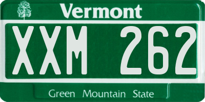 VT license plate XXM262