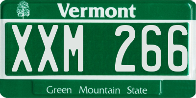 VT license plate XXM266