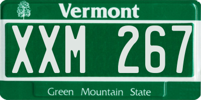 VT license plate XXM267