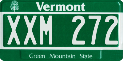VT license plate XXM272