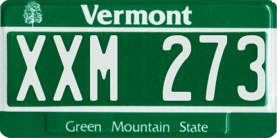 VT license plate XXM273