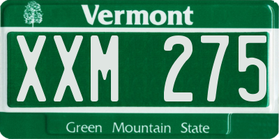 VT license plate XXM275