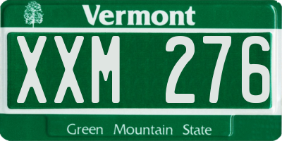 VT license plate XXM276
