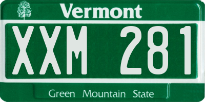 VT license plate XXM281