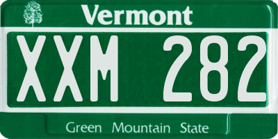 VT license plate XXM282