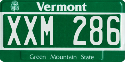 VT license plate XXM286