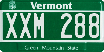VT license plate XXM288