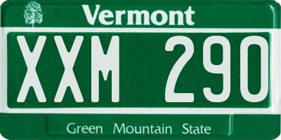 VT license plate XXM290