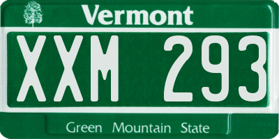 VT license plate XXM293