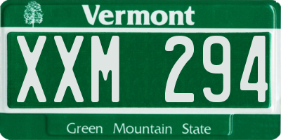 VT license plate XXM294
