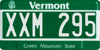 VT license plate XXM295
