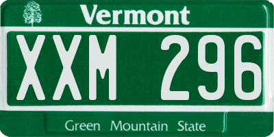 VT license plate XXM296
