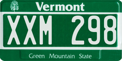 VT license plate XXM298