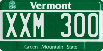 VT license plate XXM300