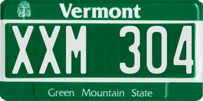 VT license plate XXM304