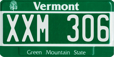 VT license plate XXM306