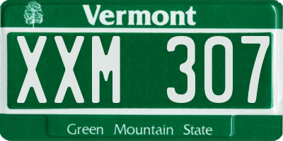 VT license plate XXM307