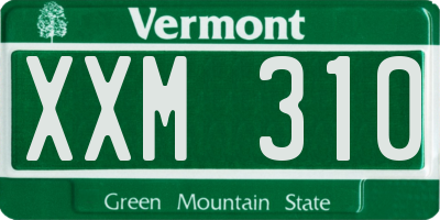 VT license plate XXM310