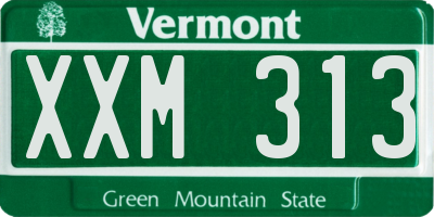 VT license plate XXM313