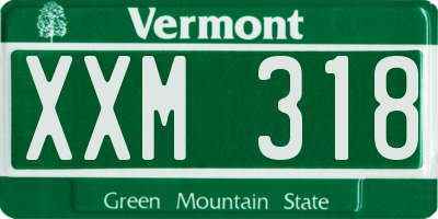 VT license plate XXM318