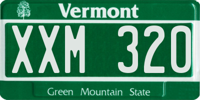 VT license plate XXM320