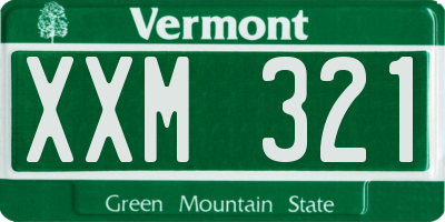 VT license plate XXM321
