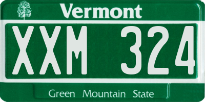 VT license plate XXM324