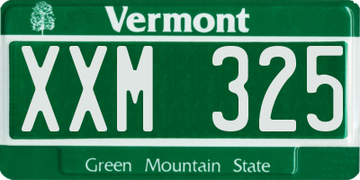 VT license plate XXM325