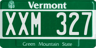 VT license plate XXM327