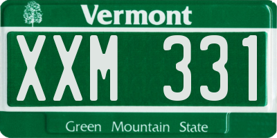 VT license plate XXM331