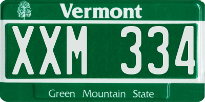 VT license plate XXM334