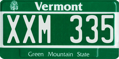 VT license plate XXM335