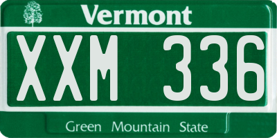VT license plate XXM336