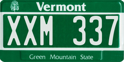 VT license plate XXM337