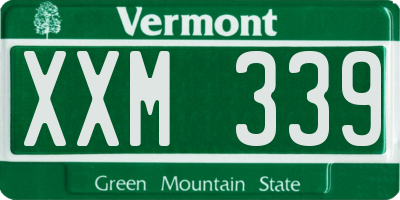 VT license plate XXM339