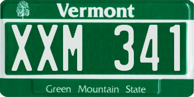 VT license plate XXM341